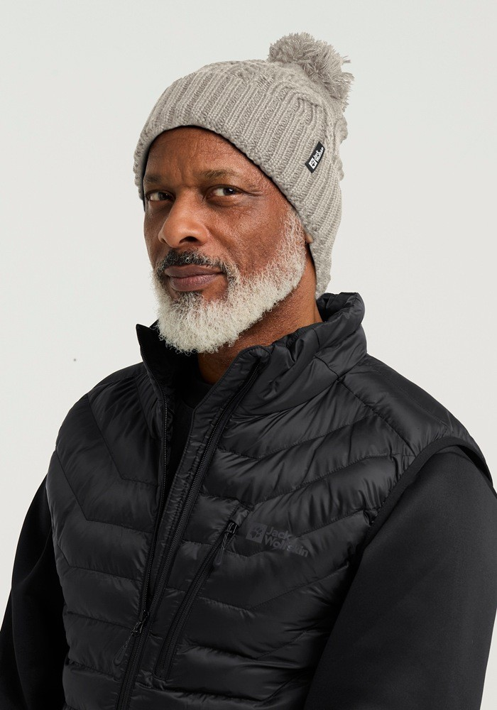 Шапка Jack Wolfskin Pompom Beanie 1905092_A0056 OS бежева фото2