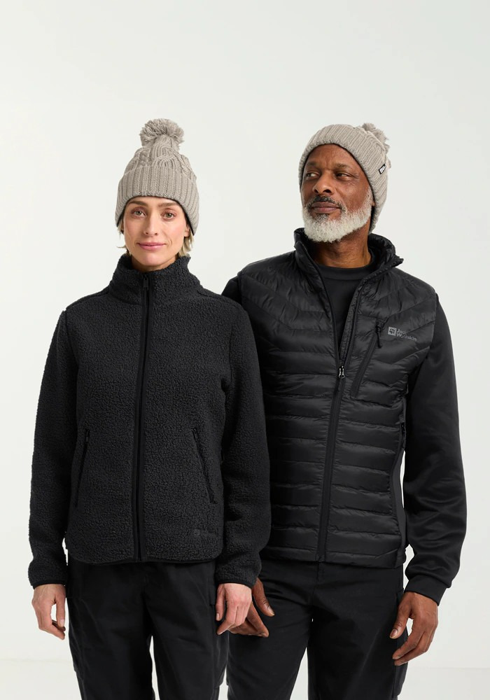 Шапка Jack Wolfskin Pompom Beanie 1905092_A0056 OS бежева фото4