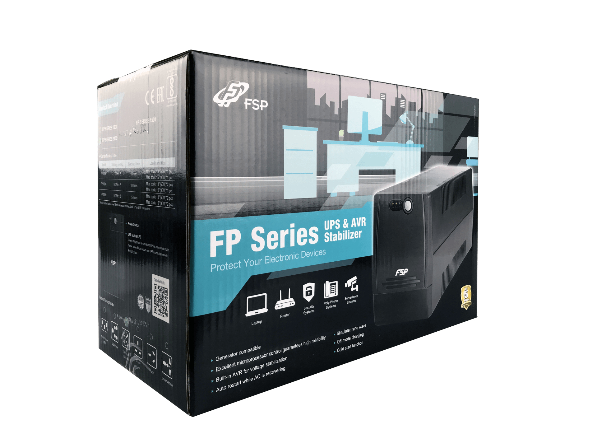 ДБЖ FSP FP1500, 1500ВА/900Вт (PPF9000517) фото4