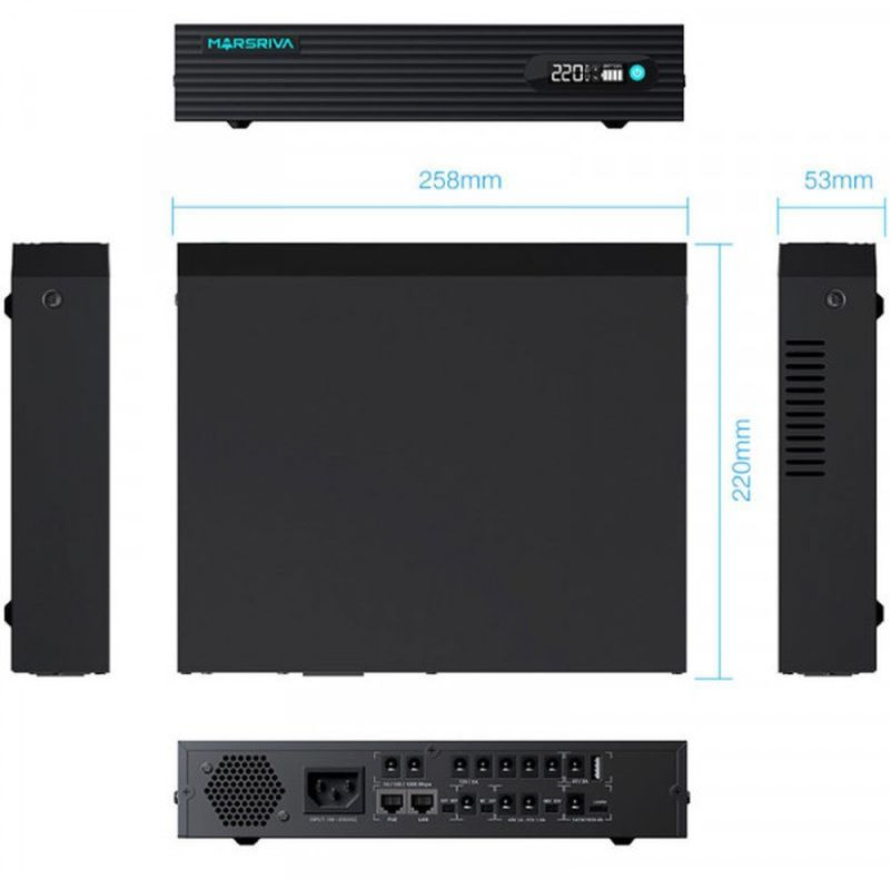 ИБП для роутера Marsriva DC UPS KP9 Pro 100W 24000mAh (KP9 Pro_MARSRIVA) фото3
