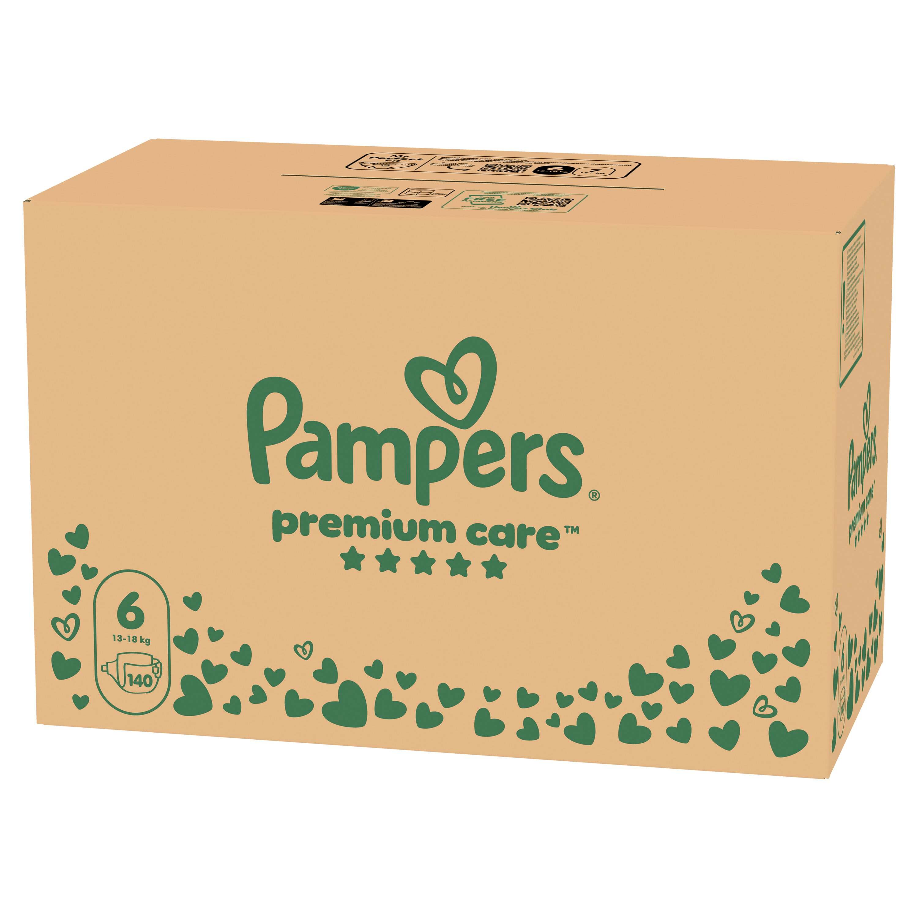 Підгузки Pampers Premium Care Розмір 6 (13-18 кг) 140 шт. фото