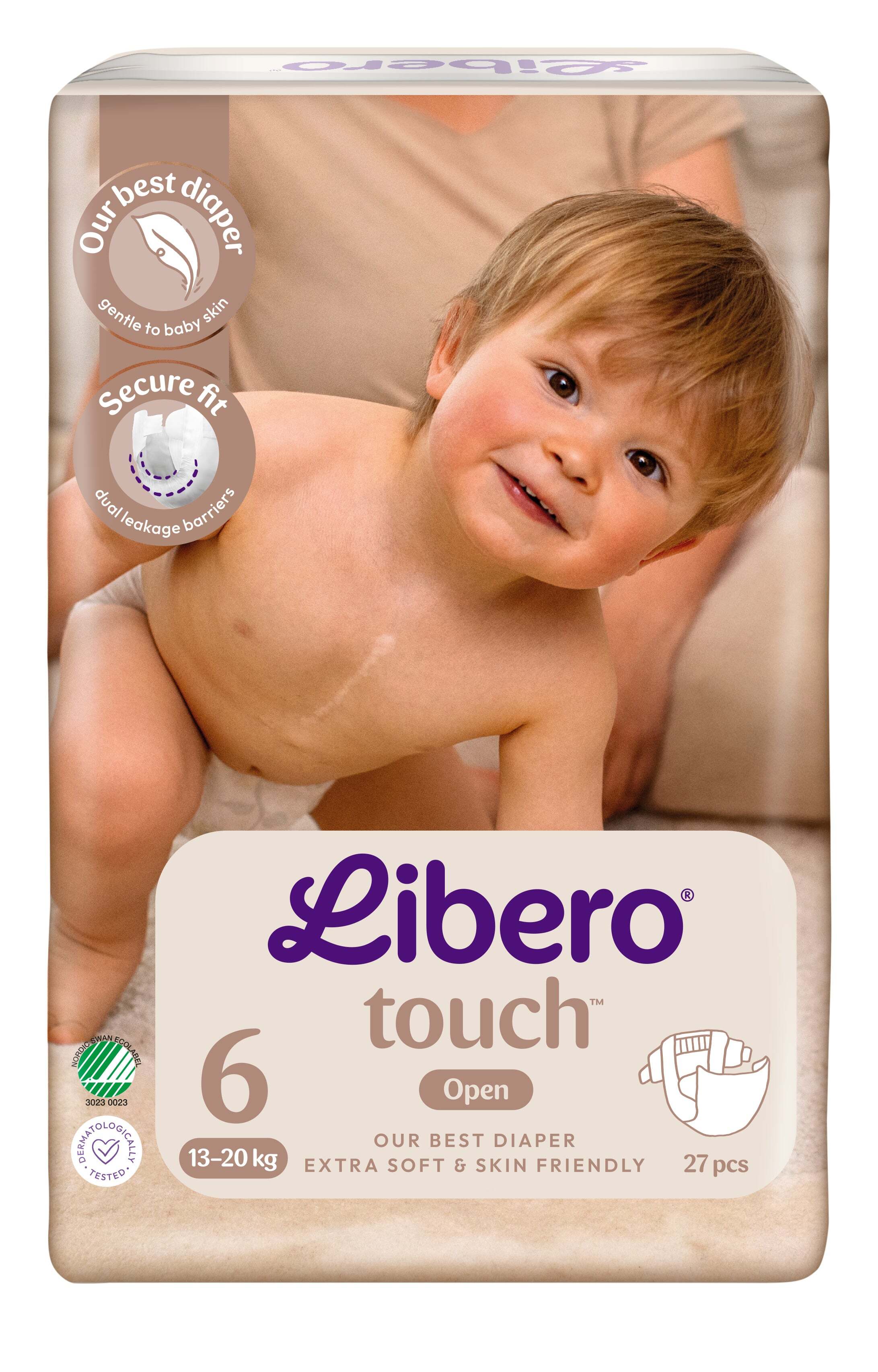 Підгузки Libero Touch 13-20 кг розмір 6 27 шт. фото2