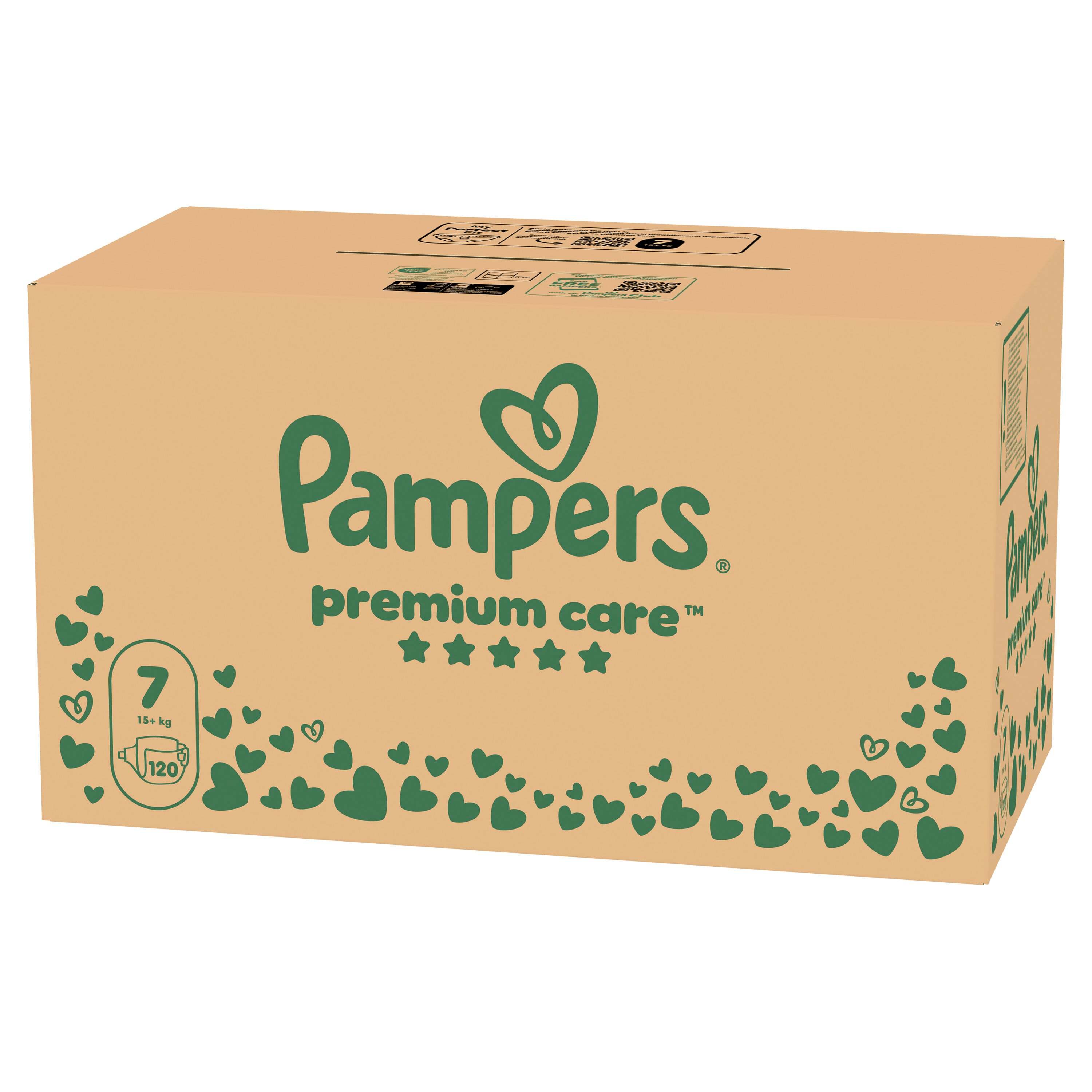 Підгузки Pampers Premium Care Розмір 7 (15+ кг) 120 шт. фото
