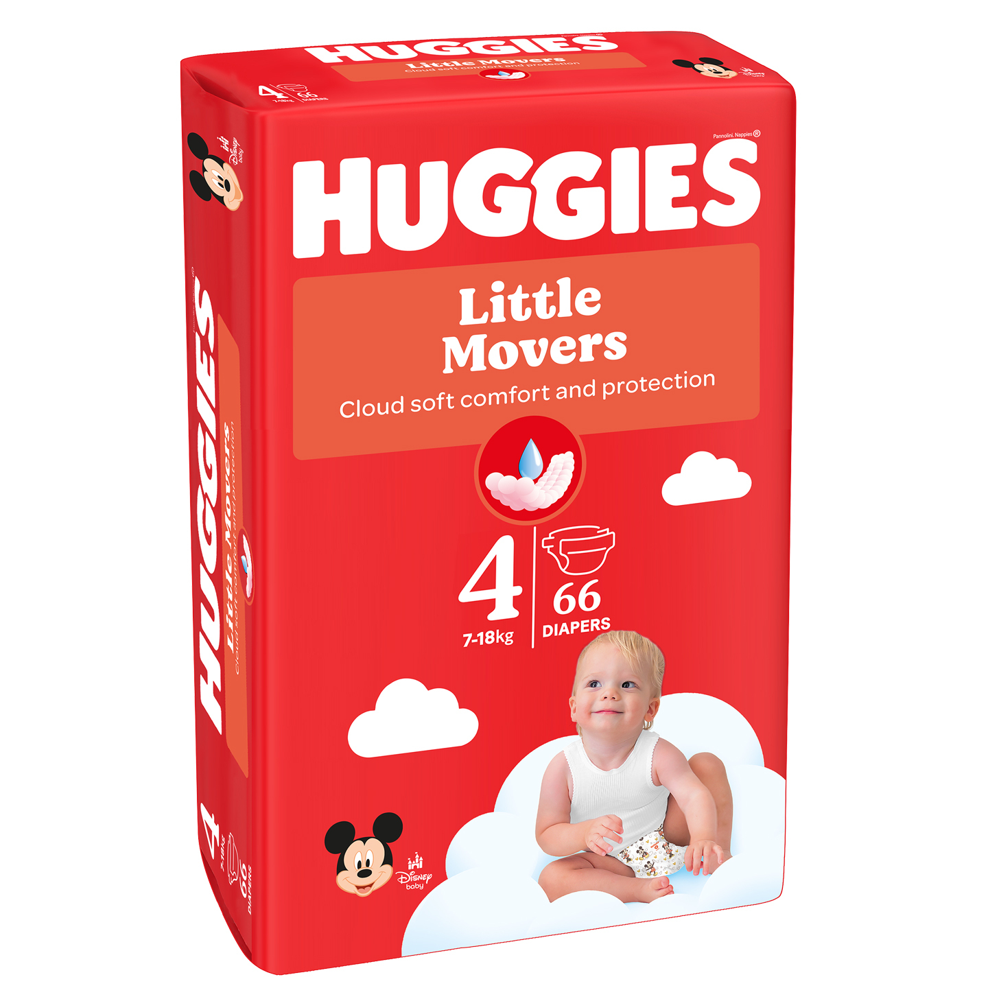 Підгузки Huggies Little Movers 4 (7-18 кг) 66 шт. фото