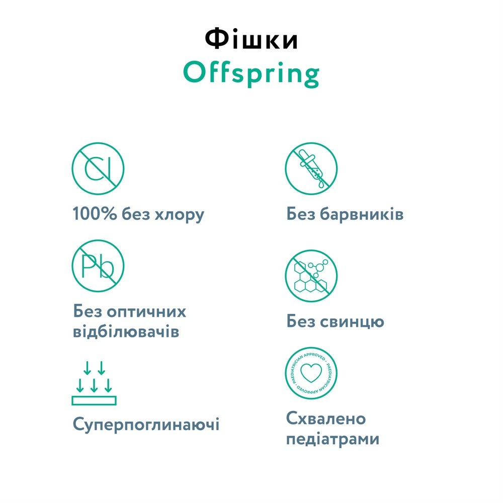 Підгузки Offspring Willy The Whale розмір M (6-10 кг) 42 шт. (DP-OI-FAT-M42P-WTW) фото