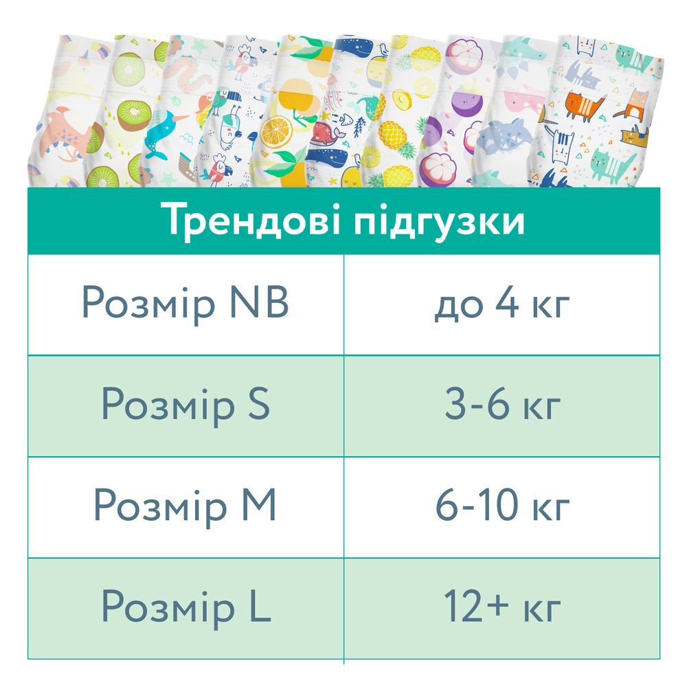 Підгузки Offspring Willy The Whale розмір M (6-10 кг) 42 шт. (DP-OI-FAT-M42P-WTW) фото