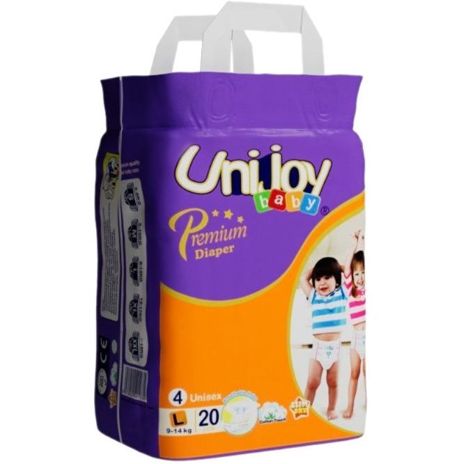 Підгузки Unijoy Premium L 9-14 кг 20 шт. фото