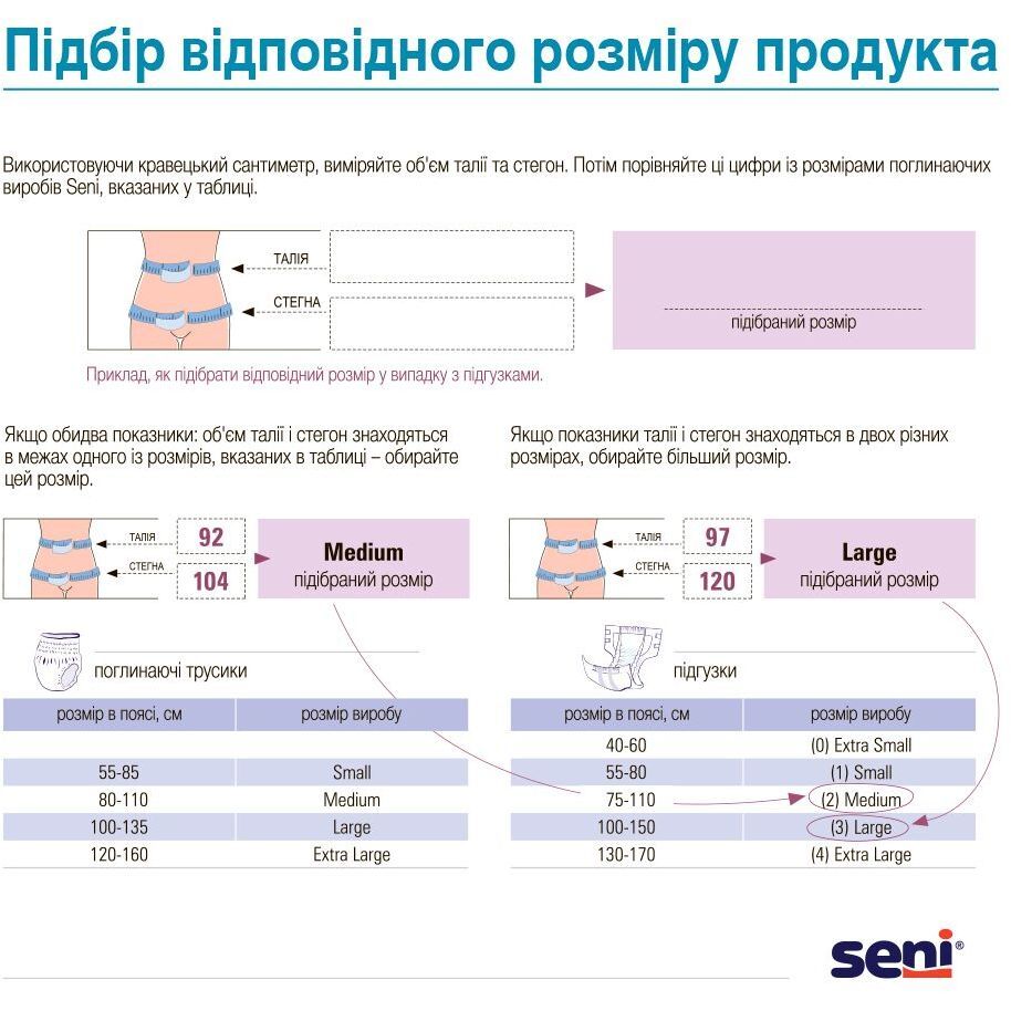 Підгузки для дорослих Seni Basic Large 30 шт. фото4