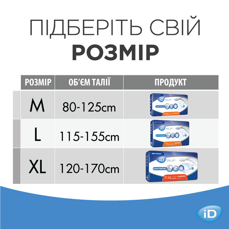 Підгузки для дорослих iD SLIP Plus Extra Large 14 шт. фото7