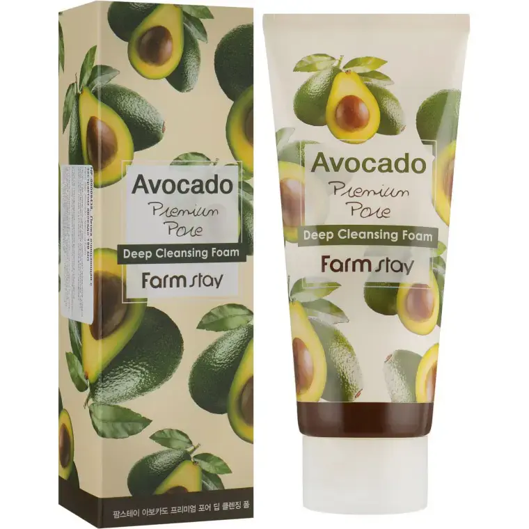 Пенка для лица FarmStay Avocado Premium Pore Deep Cleansing Foam 180 мл фото2