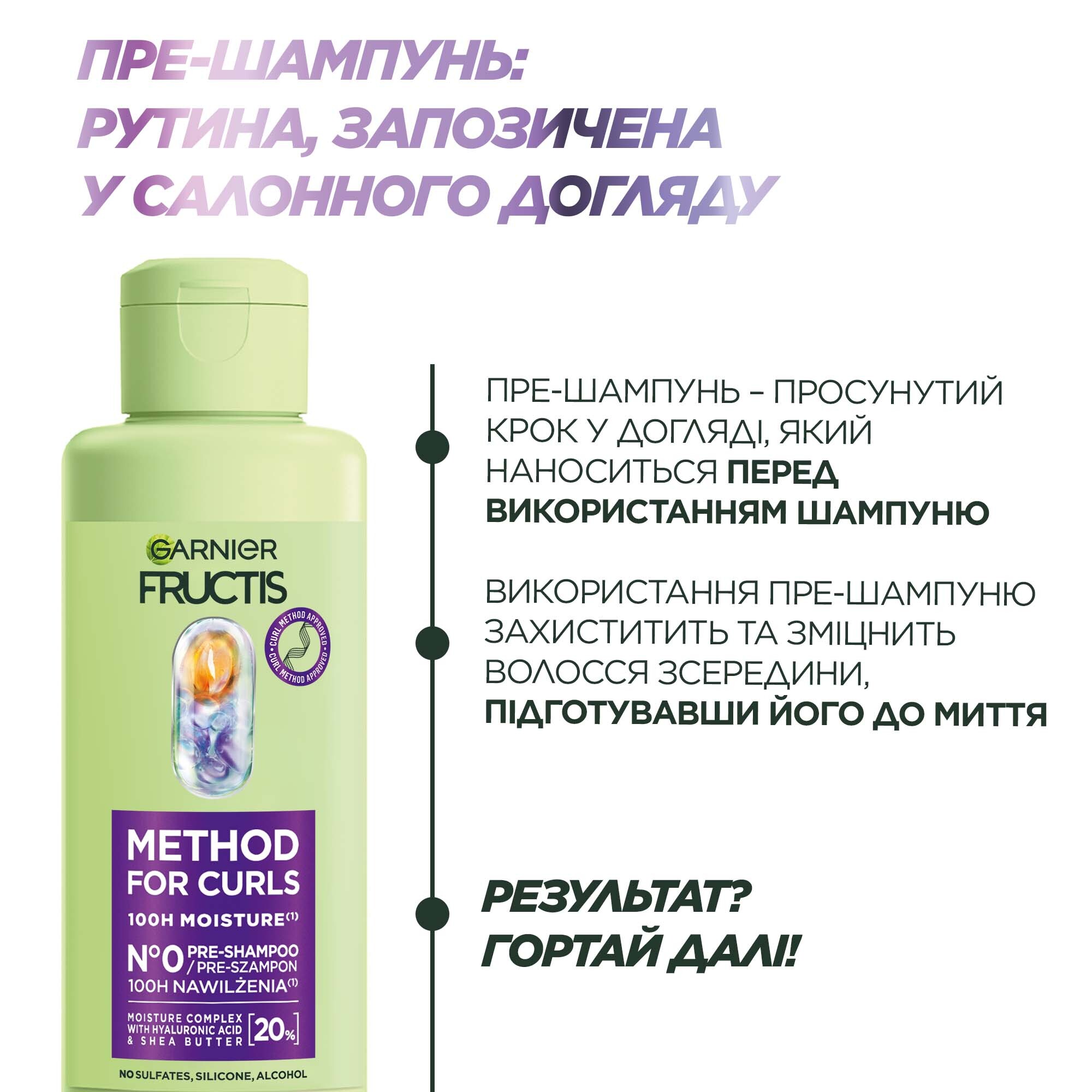Пре-шампунь Garnier Fructis Hydra Curls для увлажнения волнистых и вьющихся волос 200 мл фото5