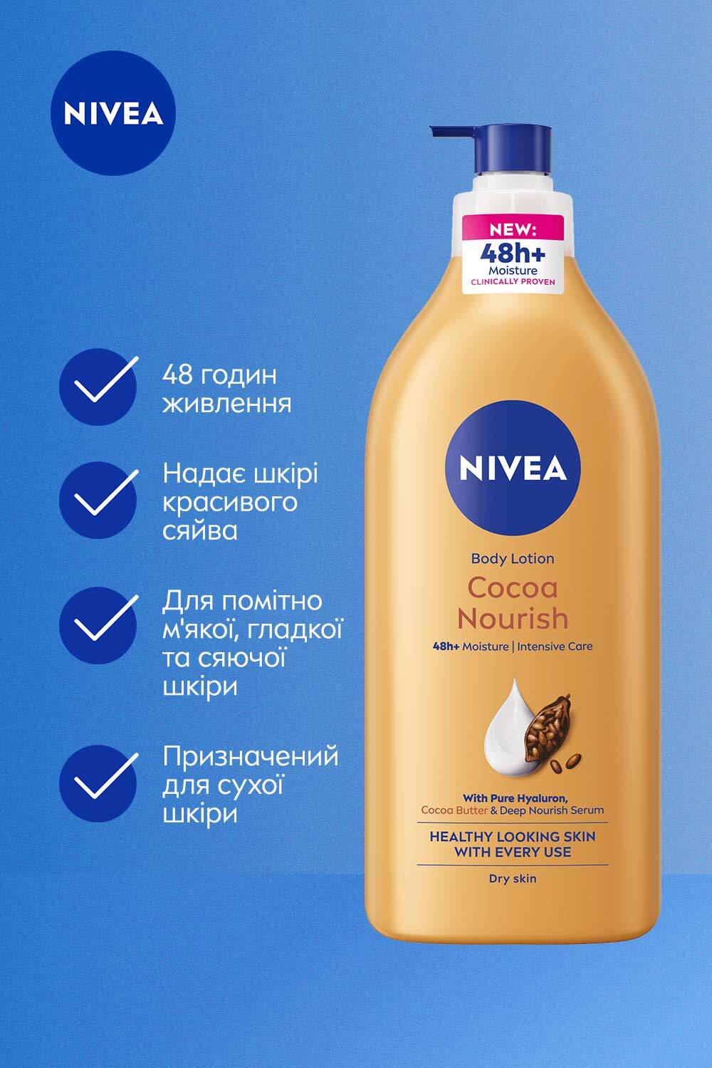 Лосьон питательный для тела Nivea с какао 625 мл фото6