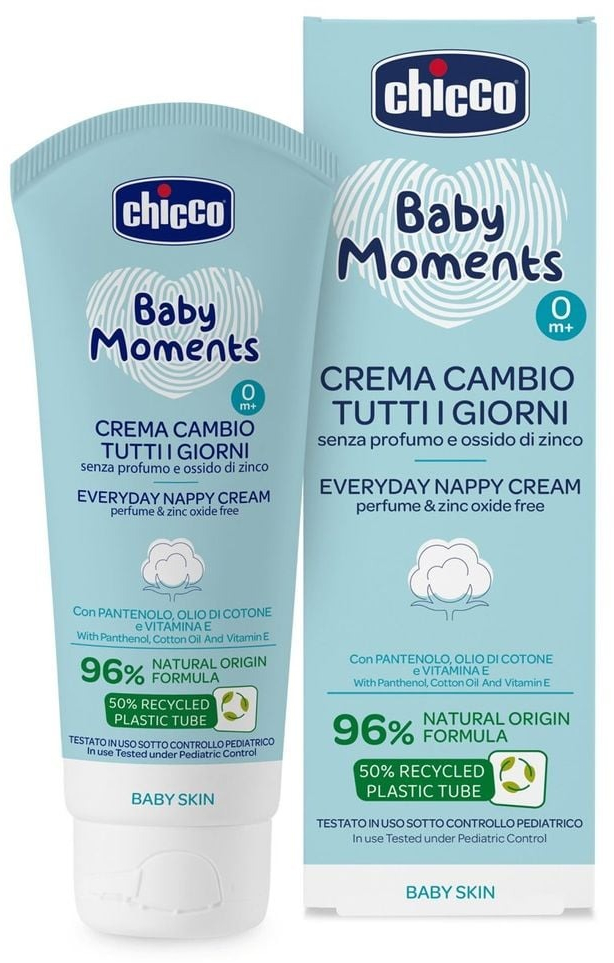 Крем защитный под подгузник Chicco Baby Moments с пантенолом 100 мл (11641.00) фото2