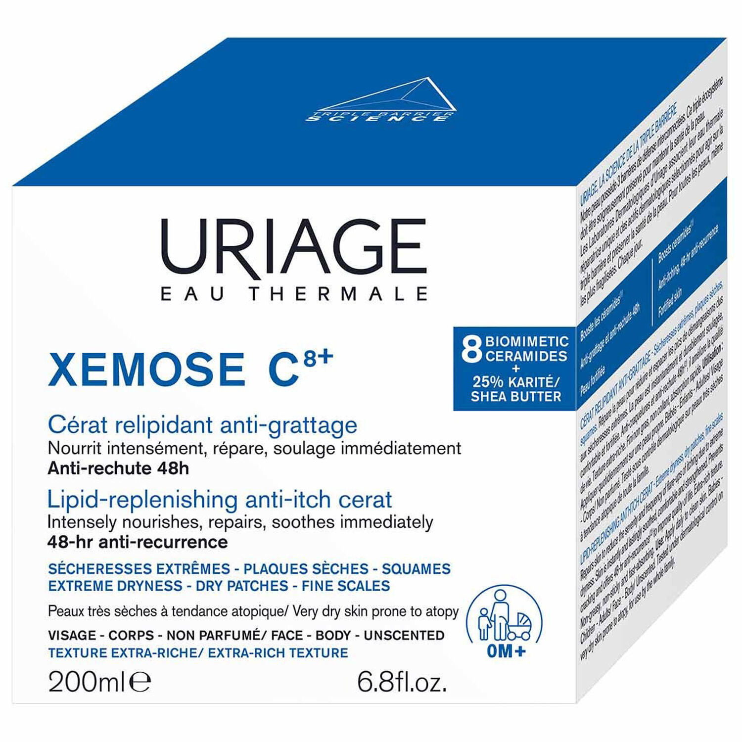 Липидовосстанавливающий насыщенный крем Uriage Xemose Cerat против раздражений 200 мл фото2