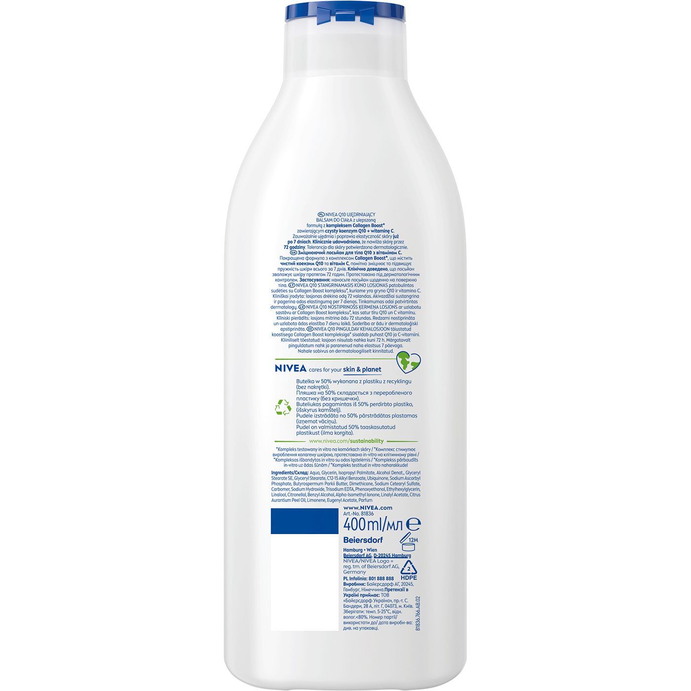 Лосьйон для тіла NIVEA Q10 з Вітаміном С 400 мл фото2