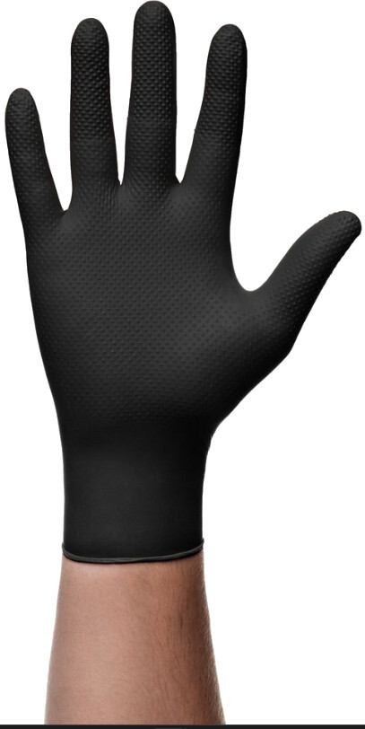 Рукавички нітрилові універсальні Mercator gogrip XL black A4 фото3