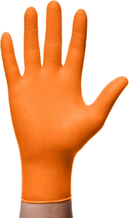 Рукавички нітрилові універсальні Mercator gogrip M orange A4 фото5
