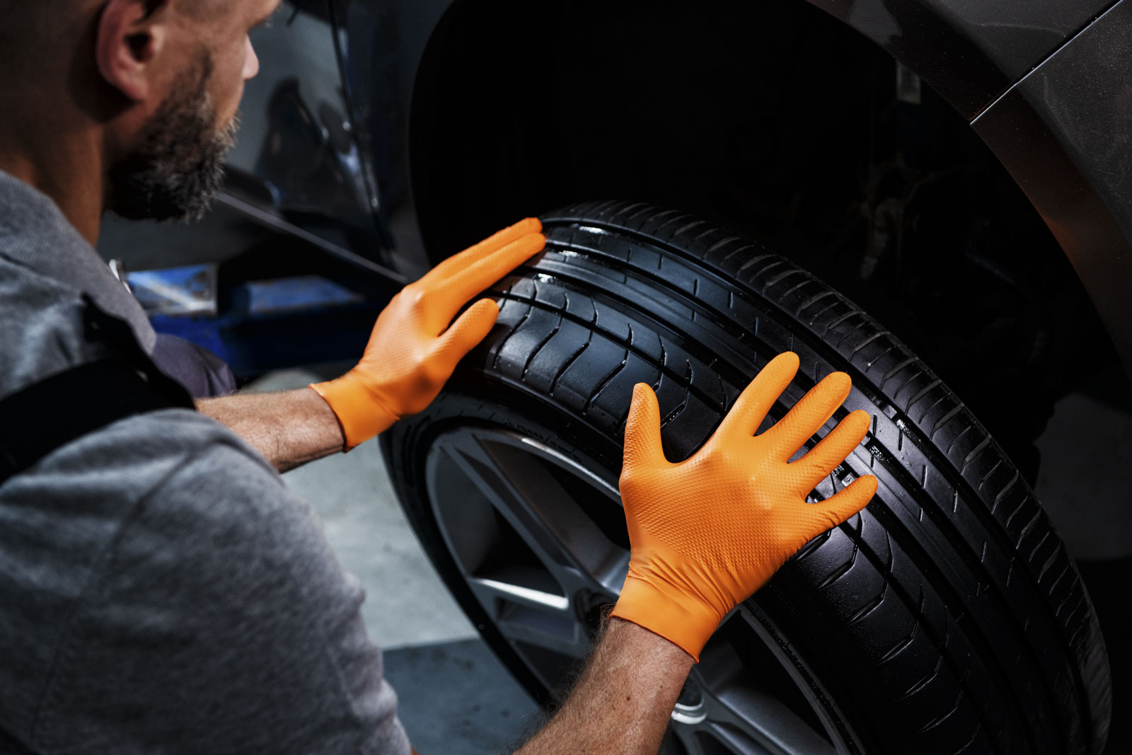 Рукавички нітрилові універсальні Mercator gogrip M orange A4 фото17