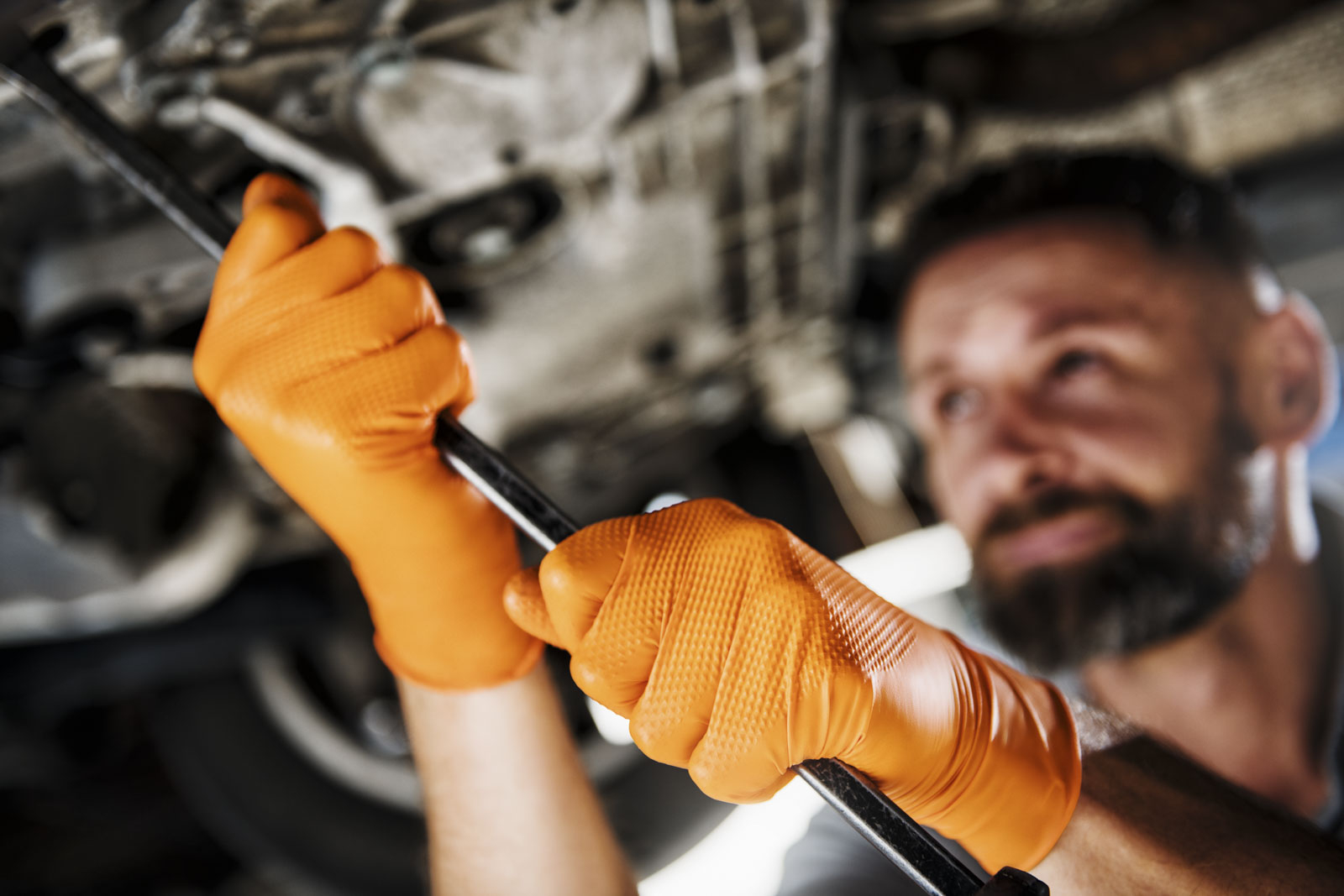 Рукавички нітрилові універсальні Mercator gogrip M orange A4 фото19
