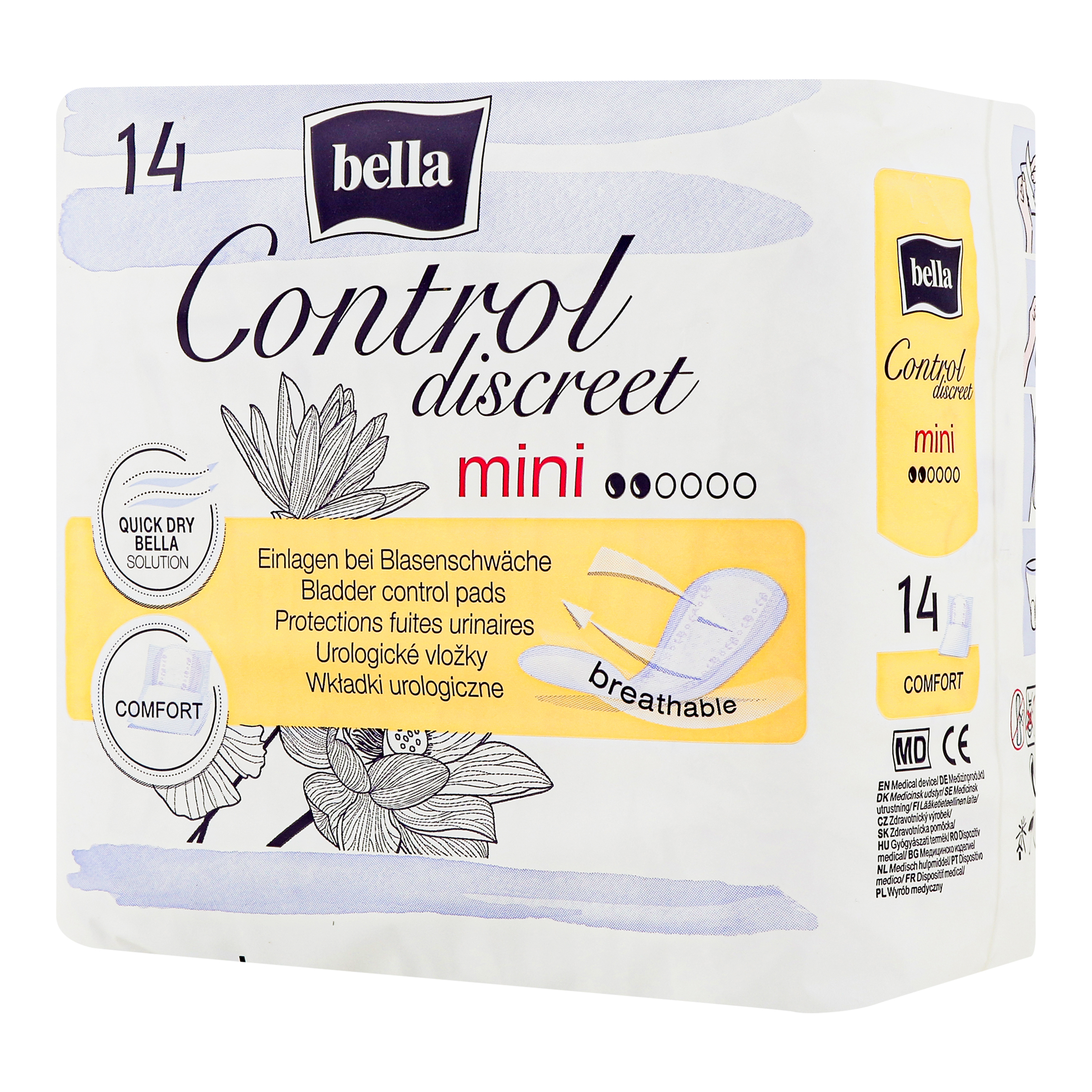 Прокладки урологічні Bella Control Discreet Mini 14 шт. фото2