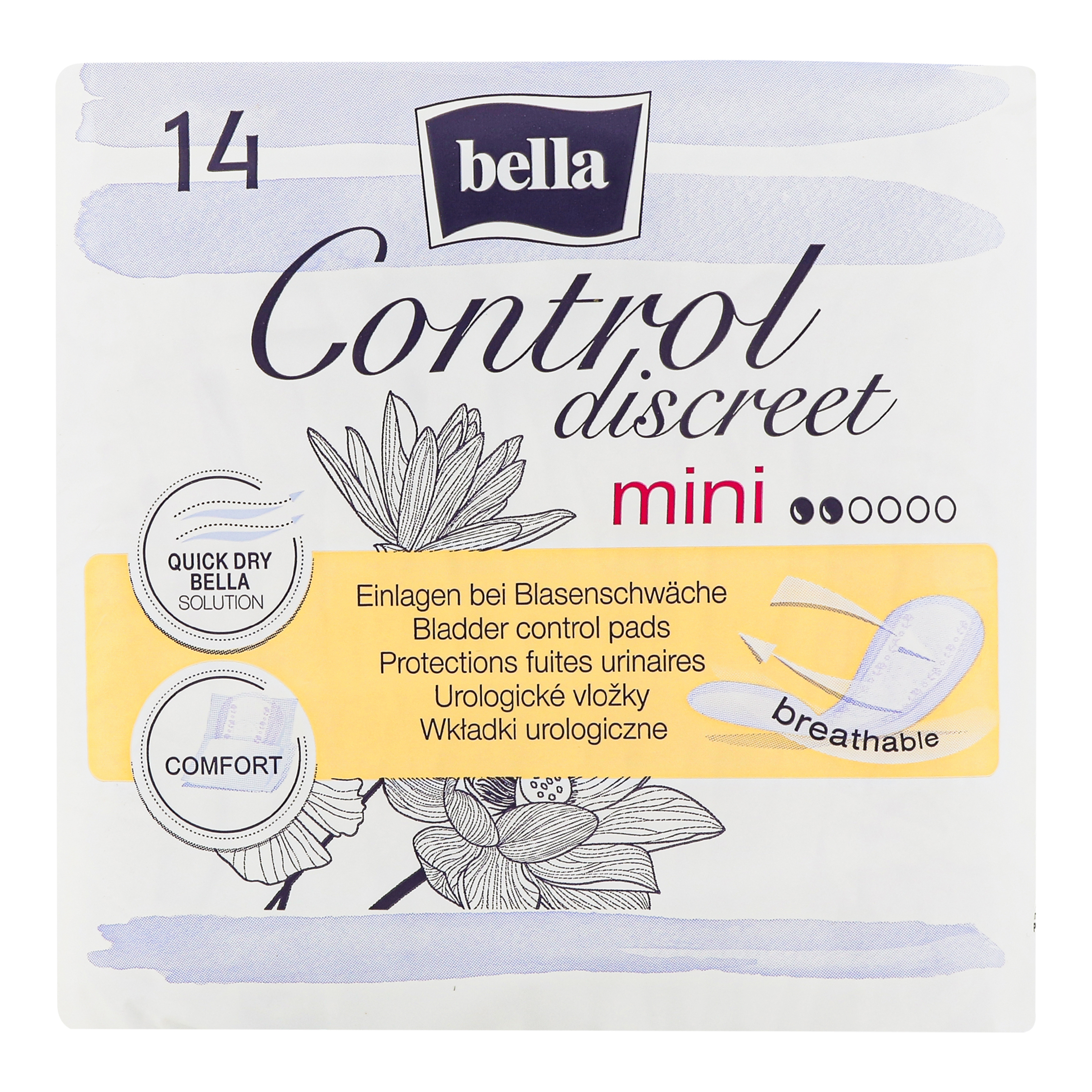 Прокладки урологічні Bella Control Discreet Mini 14 шт. фото3