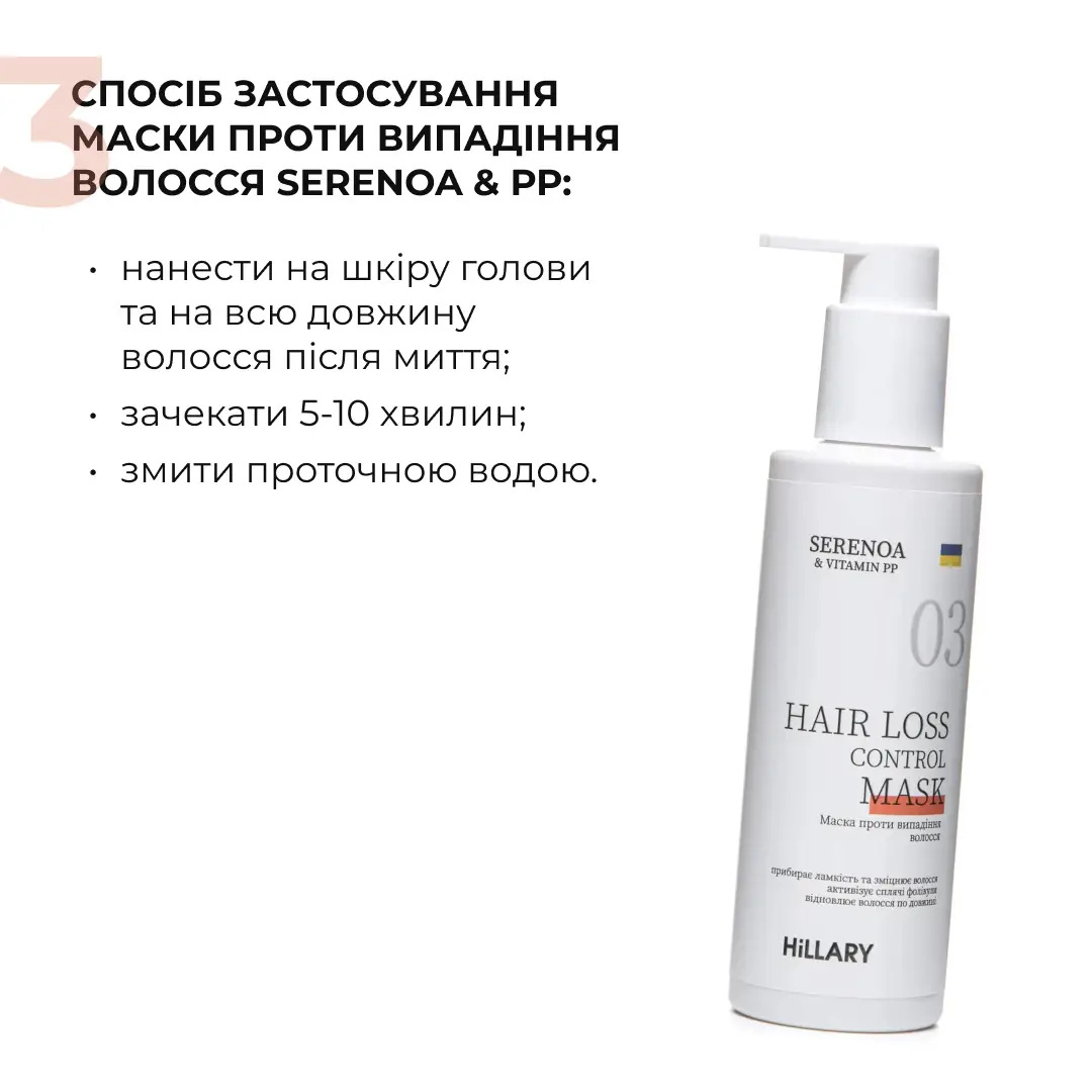 Маска Hillary Serenoa &amp; РР Hair Loss Control против выпадения волос 200 мл фото