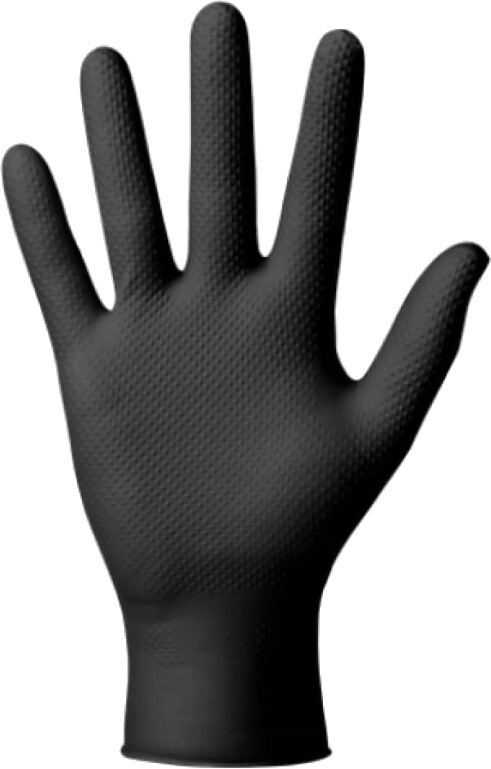 Рукавички нітрилові універсальні Mercator gogrip L black A4 фото