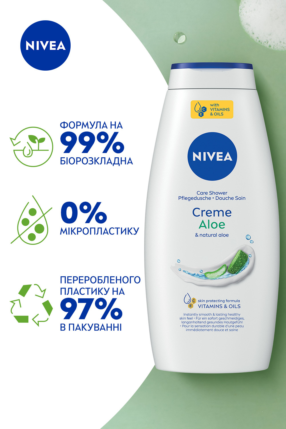 Гель-уход для душа NIVEA Крем и алоэ 750 мл фото3