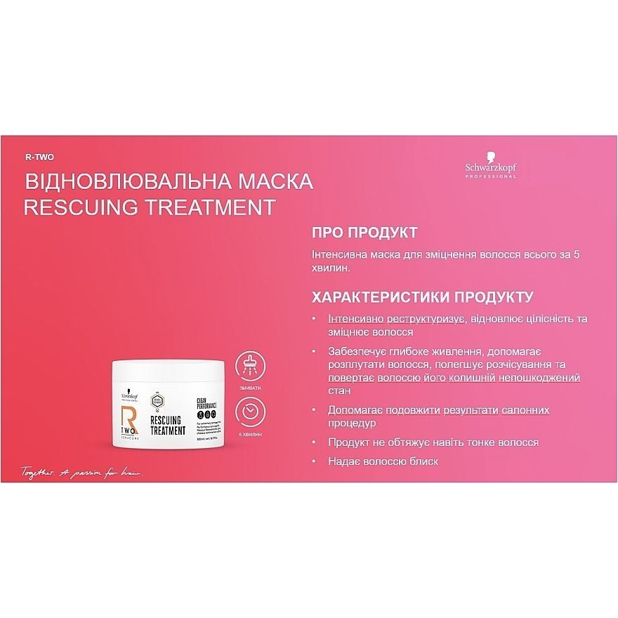 Маска для волос Schwarzkopf Professional Bonacure R-TWO восстанавливающая 200 мл фото4
