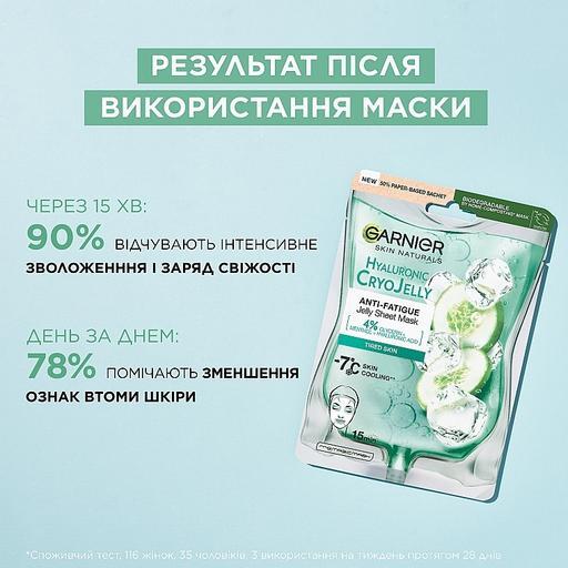 Гиалуроновая тканевая маска-желе Garnier Skin Naturals с эффектом охлаждения и увлажнения 5 г фото