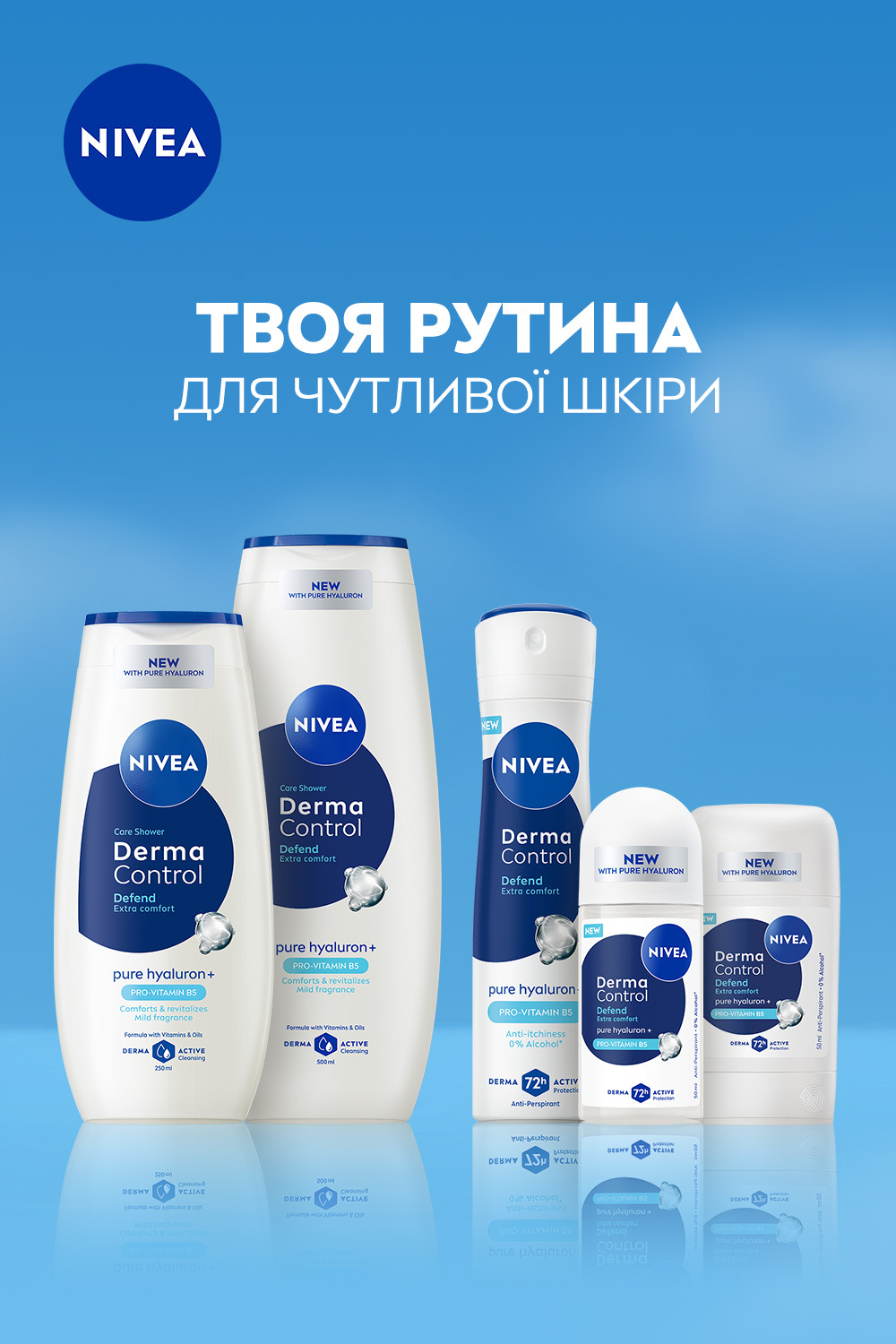 Гель-догляд для душу NIVEA Дерма контроль. Захист та екстракомфорт 250 мл фото4