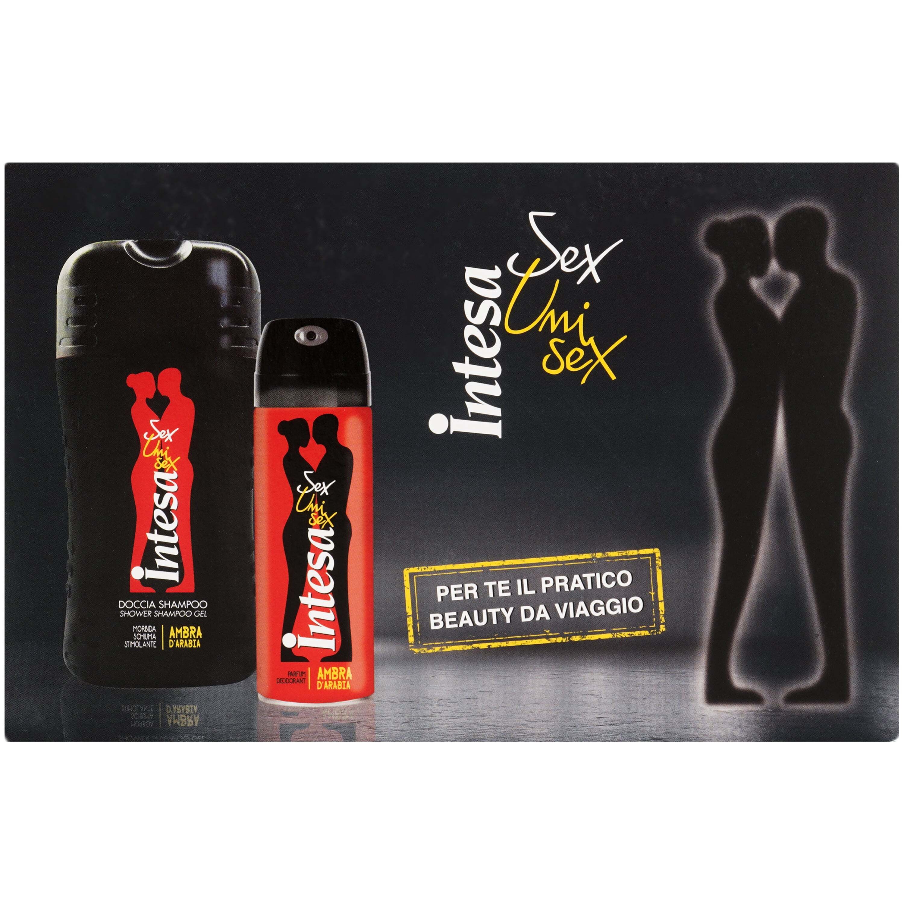 Подарунковий набір Intesa Pour Homme Sex Ambra з косметичкою фото