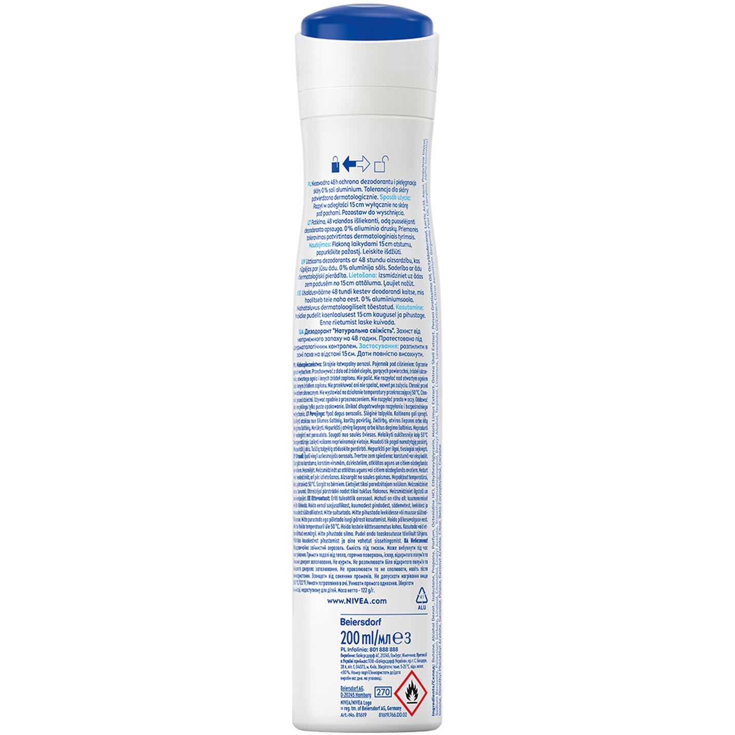 Дезодорант Nivea Fresh Natural Натуральна свіжість 200 мл (81619) фото8