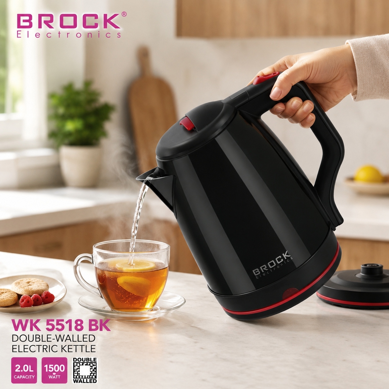Електрочайник BROCK WK 5518 BK фото3