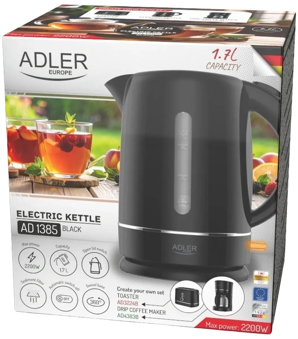 Електрочайник Adler AD 1385 black фото5