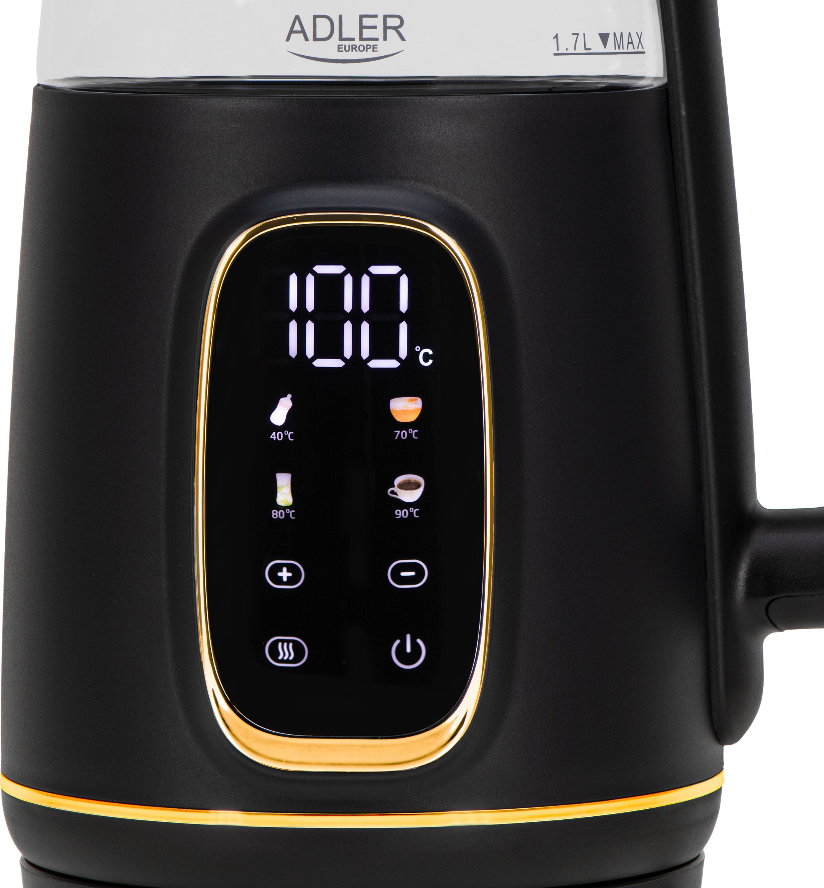 Электрочайник Adler AD 1305 black gold фото6