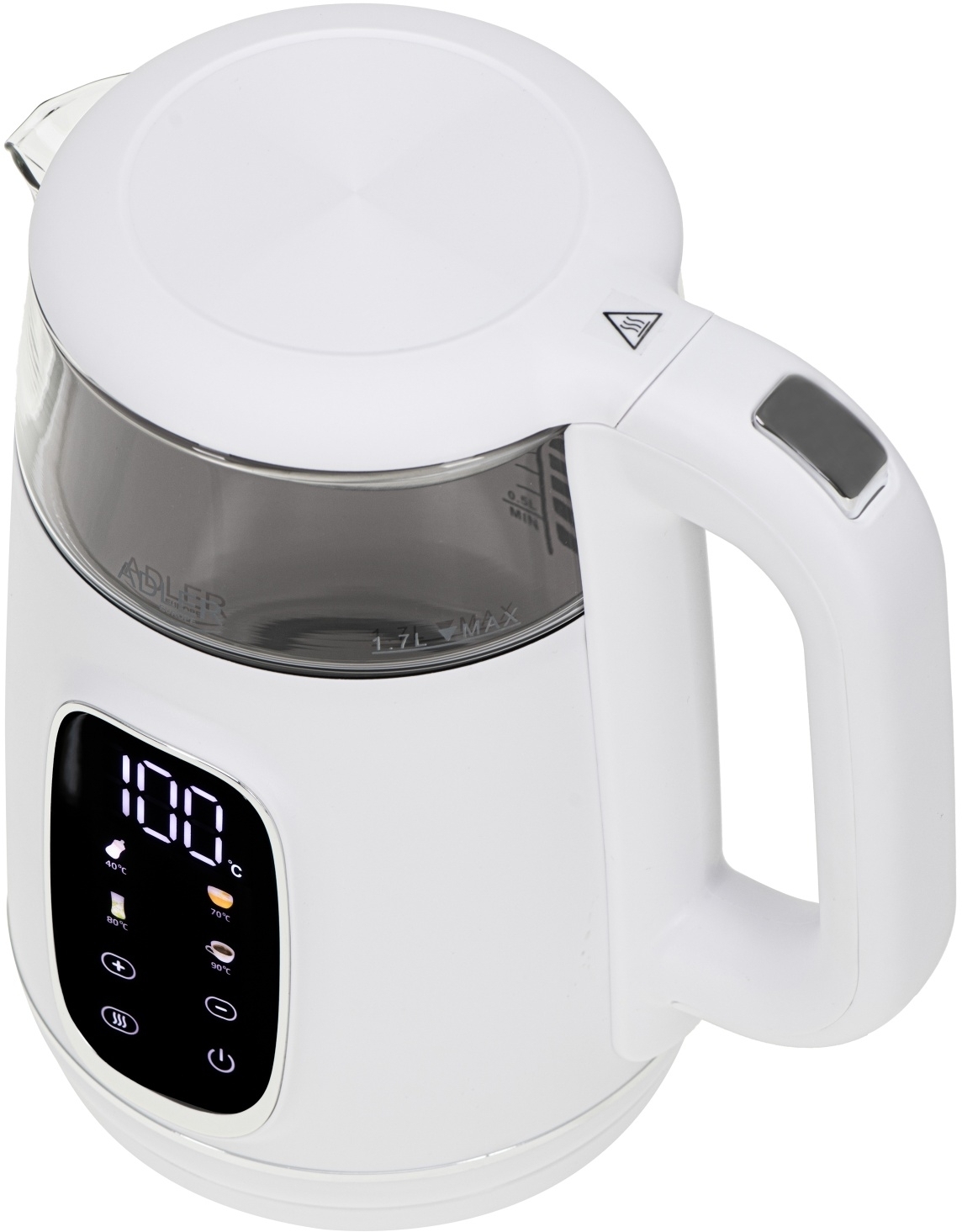 Електрочайник Adler AD 1305 white silver фото