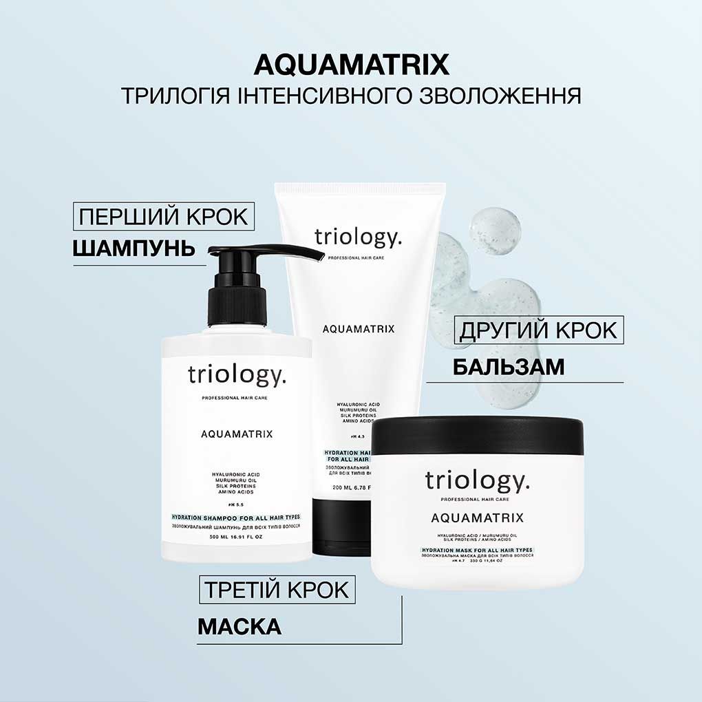 Бальзам для всіх типів волосся Triology. AquaMatrix зволожувальний 200 мл фото