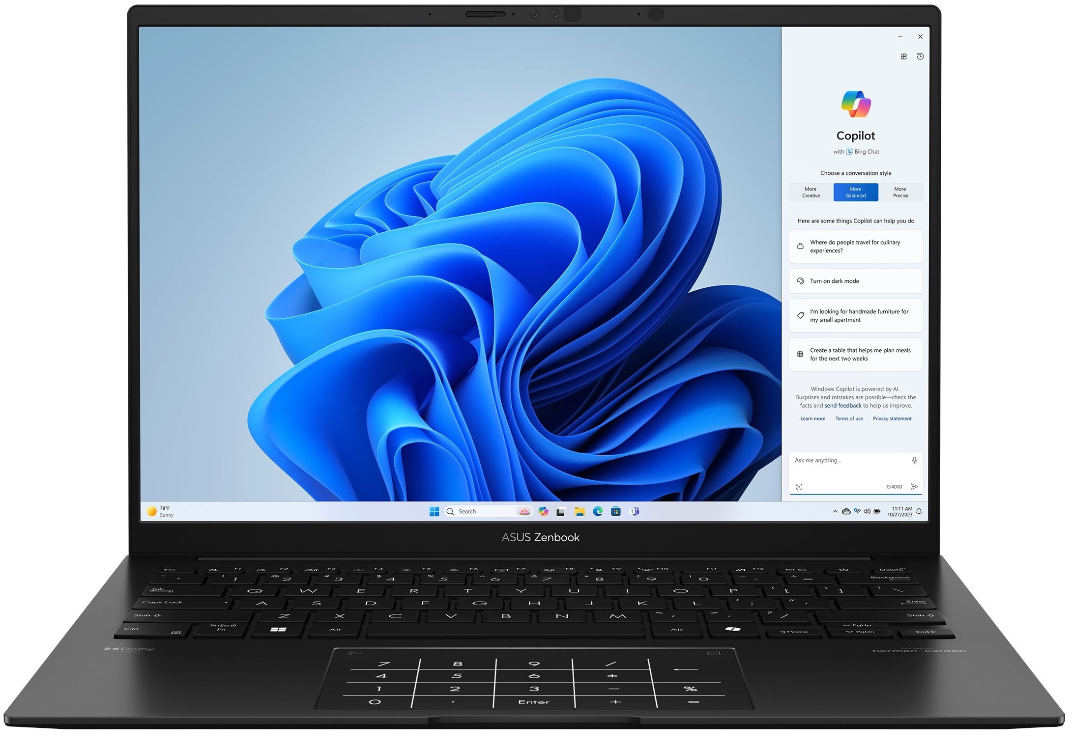 Ноутбук ASUS Zenbook 14 OLED UM3406GA-QD008W (90NB17R1-M000A0) фото