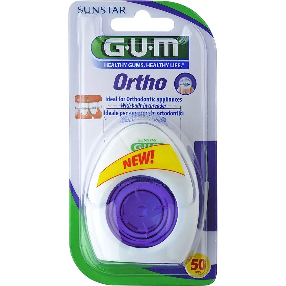 Зубна нитка GUM Ortho ортодонтична 50 використань фото2