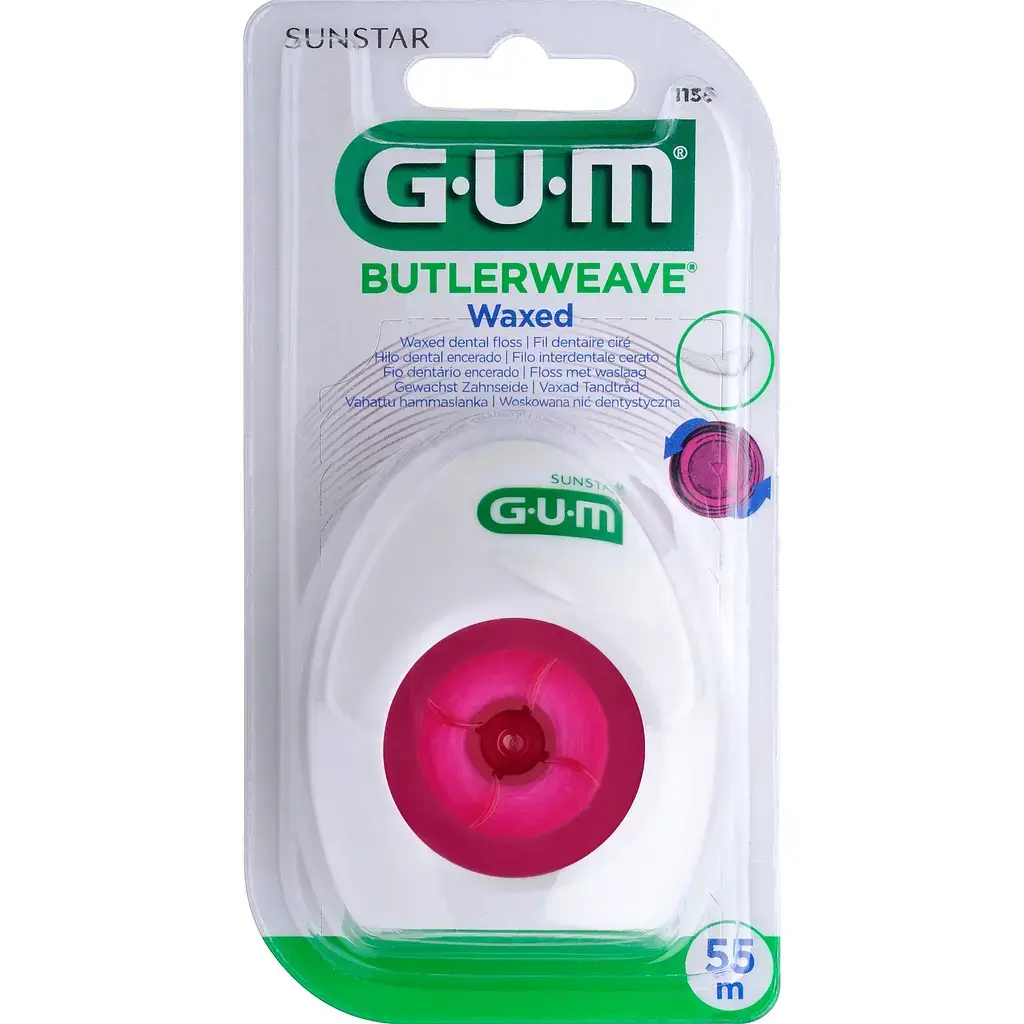 Зубна нитка GUM Butlerweave Waxed вощена 55 м фото2