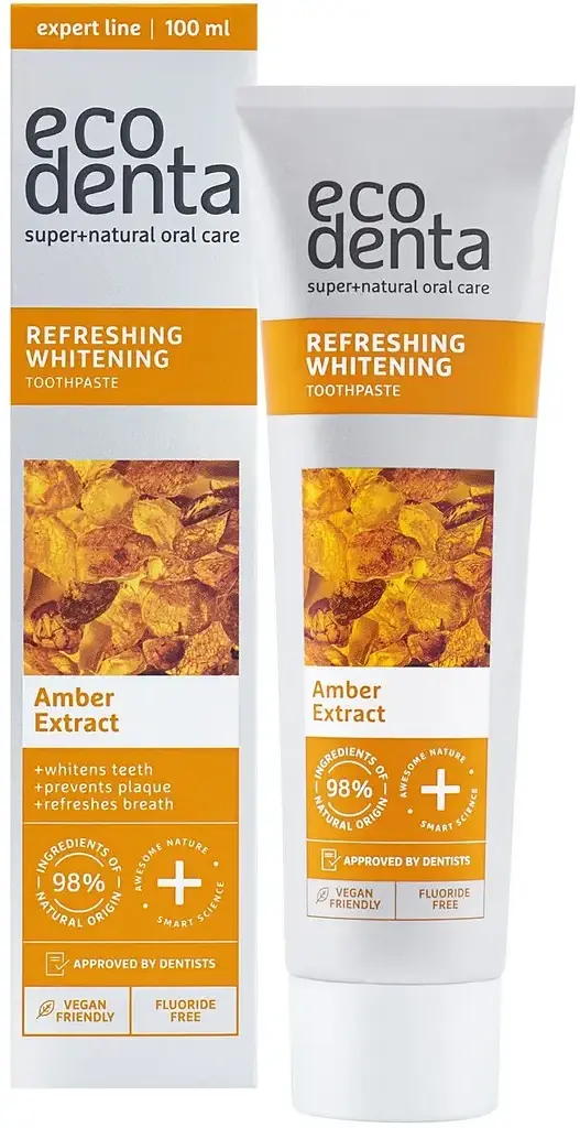 Зубна паста Ecodenta Refreshing Whitening відбілювальна з екстрактом бурштину 100 мл фото2