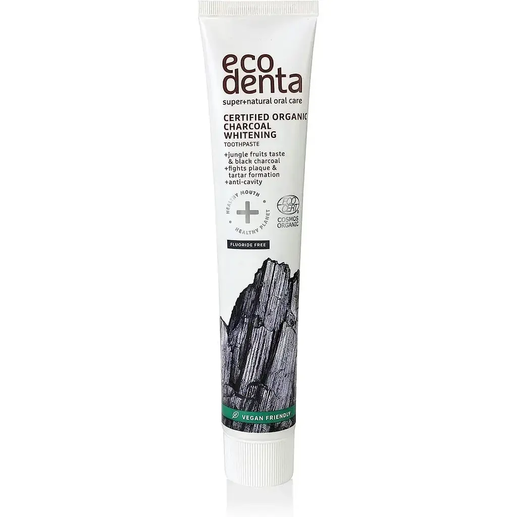 Зубна паста Ecodent Organic, що відбілює з деревним вугіллям, 75 мл. фото2