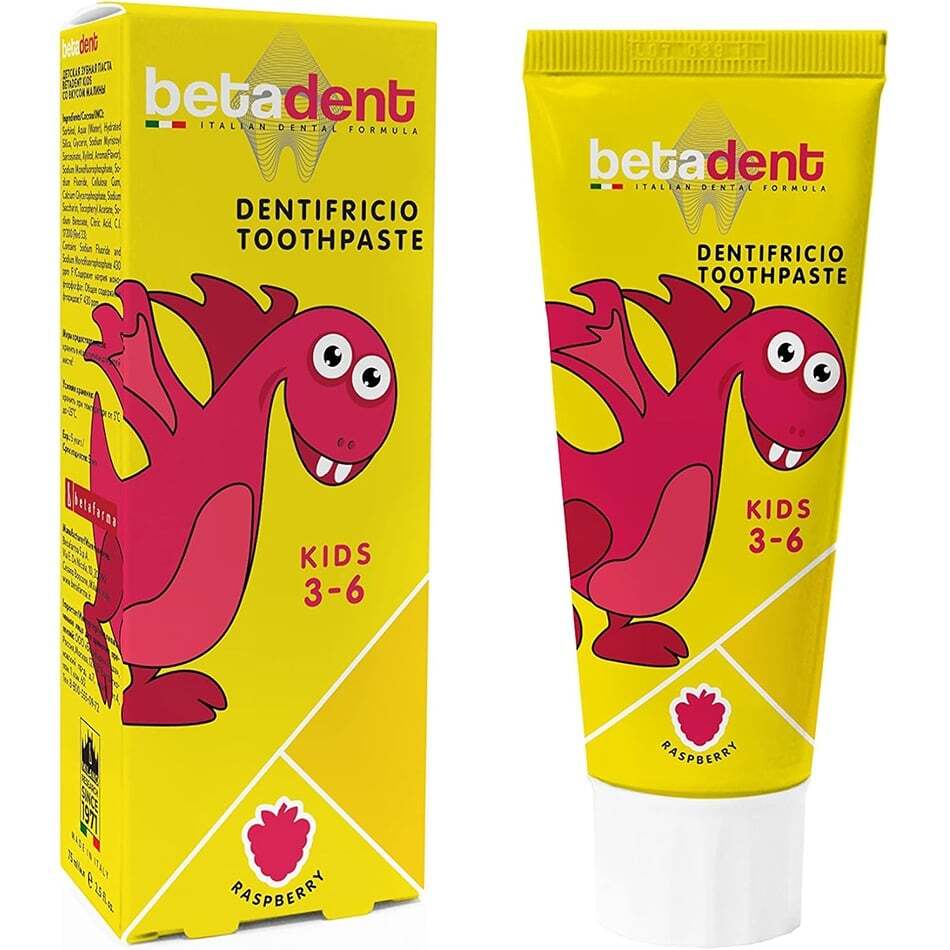 Зубна паста Betadent Raspberry Kids 3-6 75 мл фото2