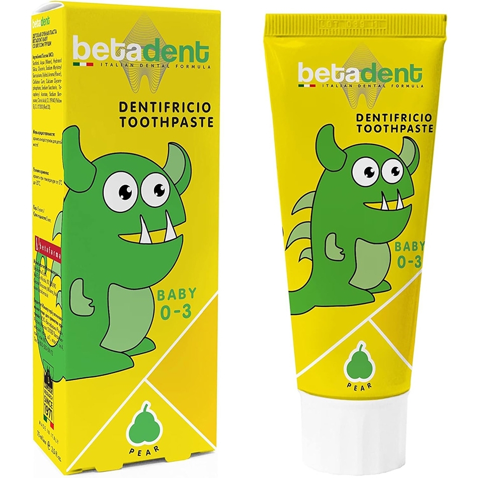 Зубная паста Betadent Baby Pear 0-3 75 мл фото2