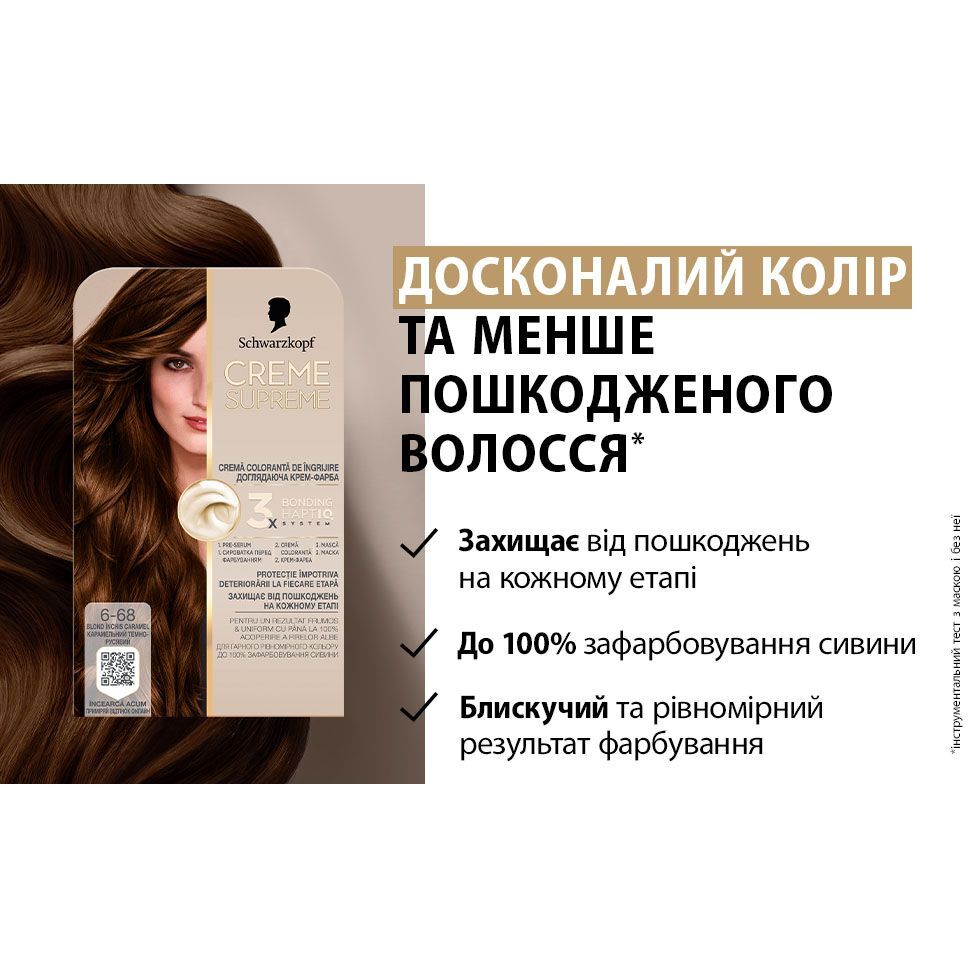 Краска для волос Creme Supreme №6-68 карамельный темно-русый фото8