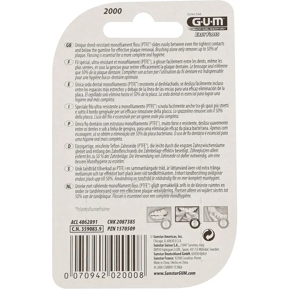 Зубна нитка GUM Easy Floss вощена 30 м фото3