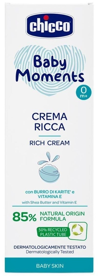 Детский питательный крем Chicco Baby Moments с маслом ши, 100 мл (10596.00) фото2