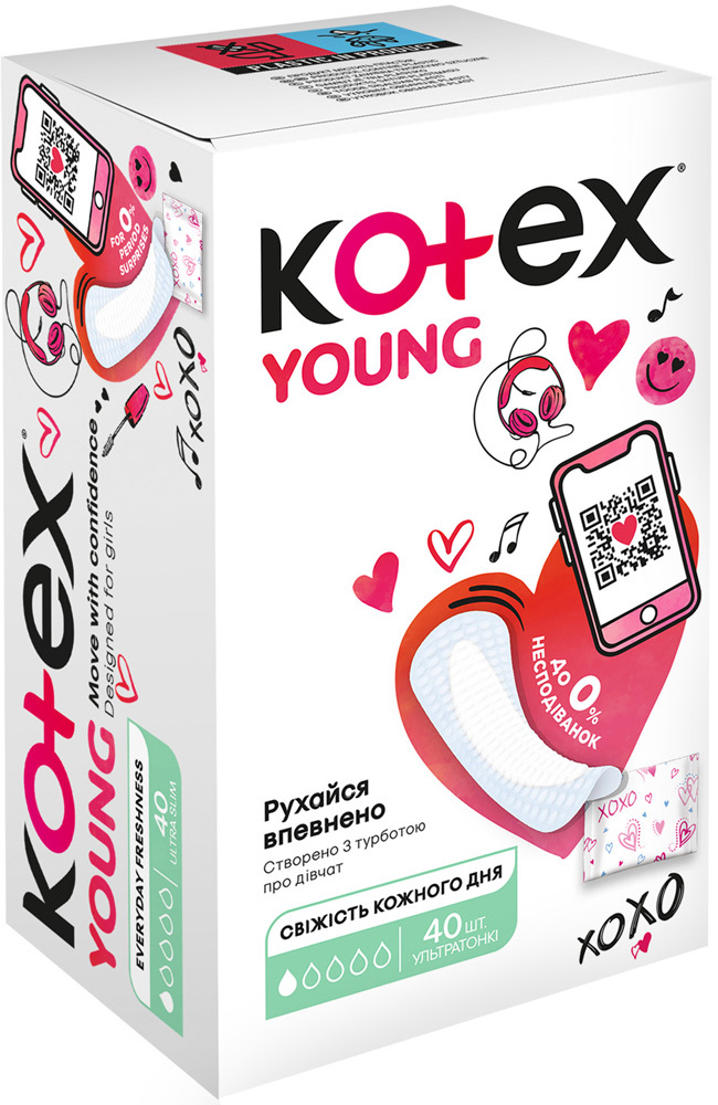 Щоденні гігієнічні прокладки Kotex Young Liners 40 шт фото3