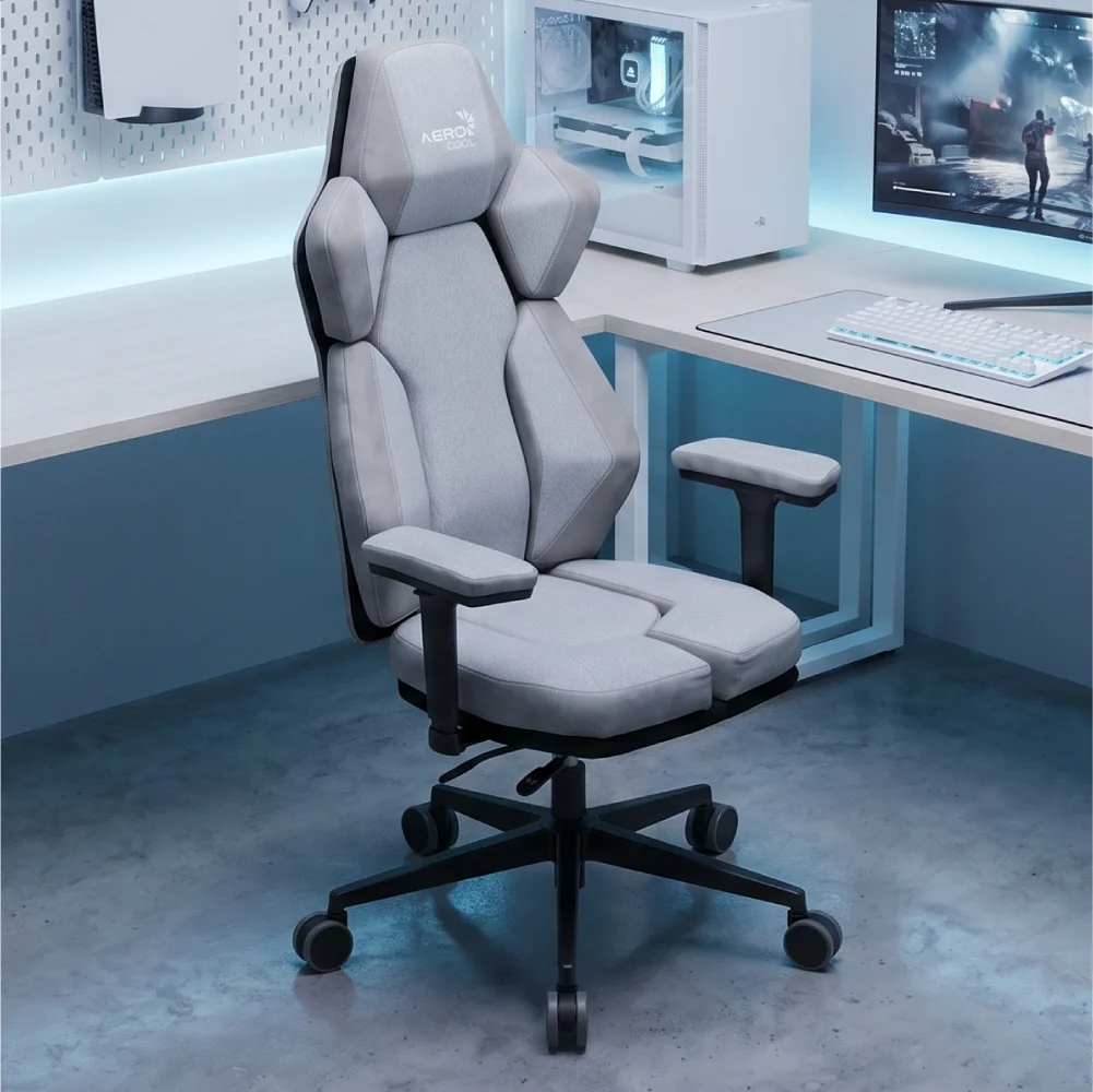 Крісло ігрове AeroCool XTAL Loft Air Light Grey (TEGC-2100104.41) фото